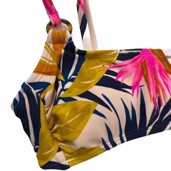 NWT Xhilaration Palm Print Bralette Bikini Top - Picture 5 of 10